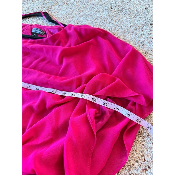 Jessica Howard Woman 24W Pink 40 Day Cocktail Dress Sheer Overlay Ruched - Picture 7 of 12